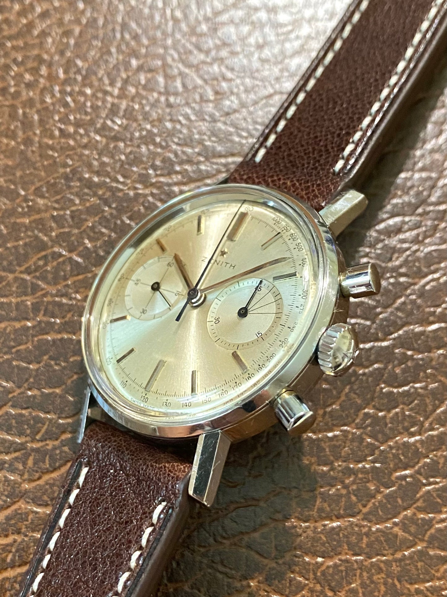 Zenith Sporto Chronographe Calibre 136D Montre Vintage Mécanique - 1964