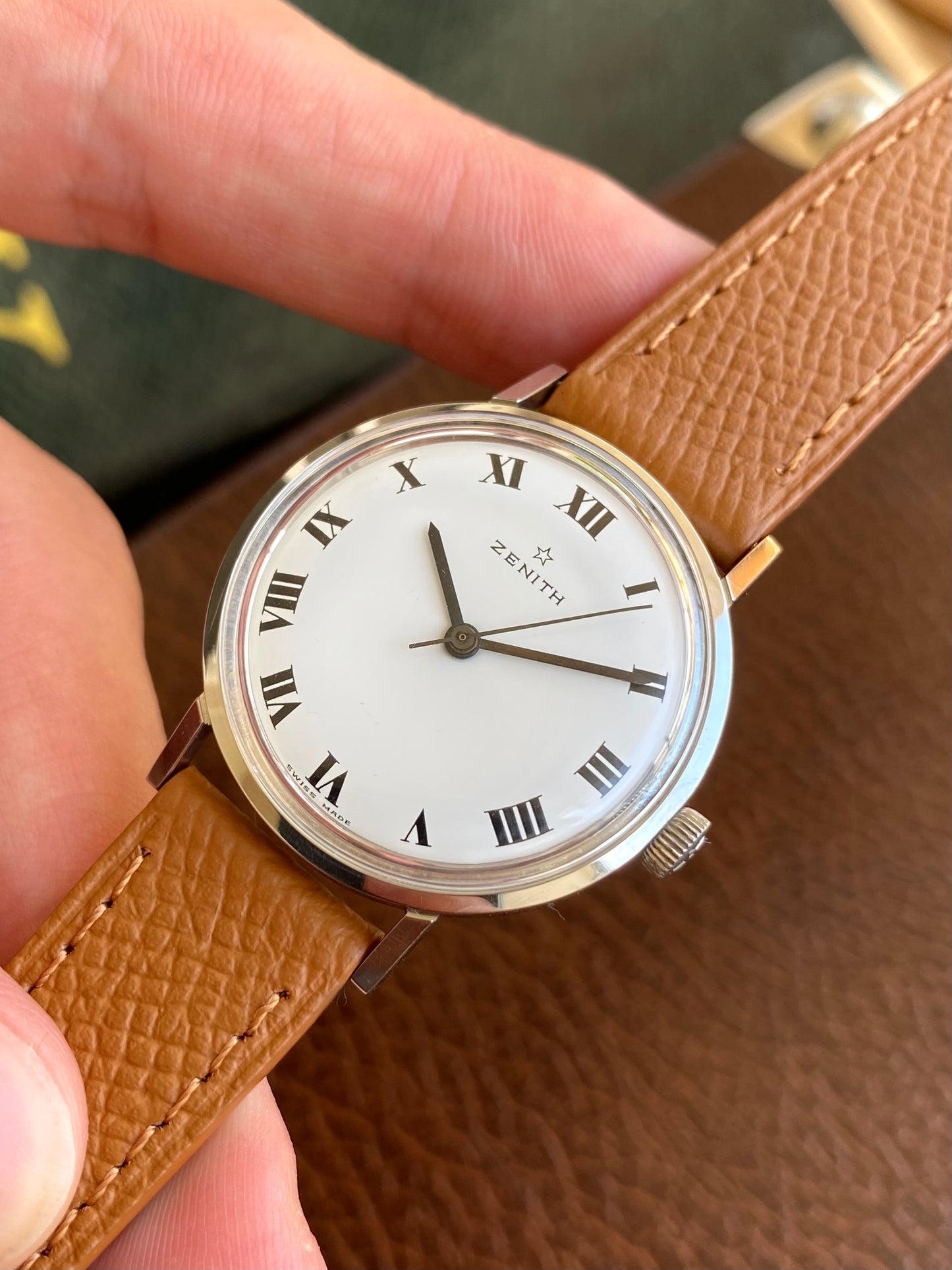 Zenith Suisse Montre Vintage Mécanique Calibre 2542 - Chiffres Romains - 1960 + Boucle