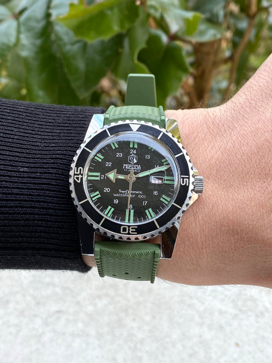 Mortima SuperDatomatic France Montre De Plongée Vintage Mécanique 1970