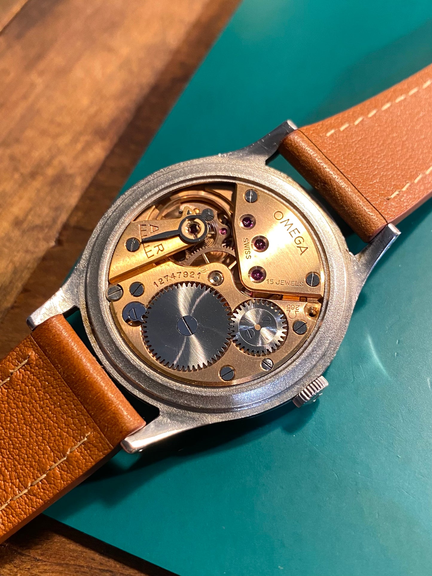 Omega Jumbo 37,8mm Cadran Nid d’Abeille "Honey Comb" Montre Vintage Mécanique Cal.265 Réf.2609-7 - 1951