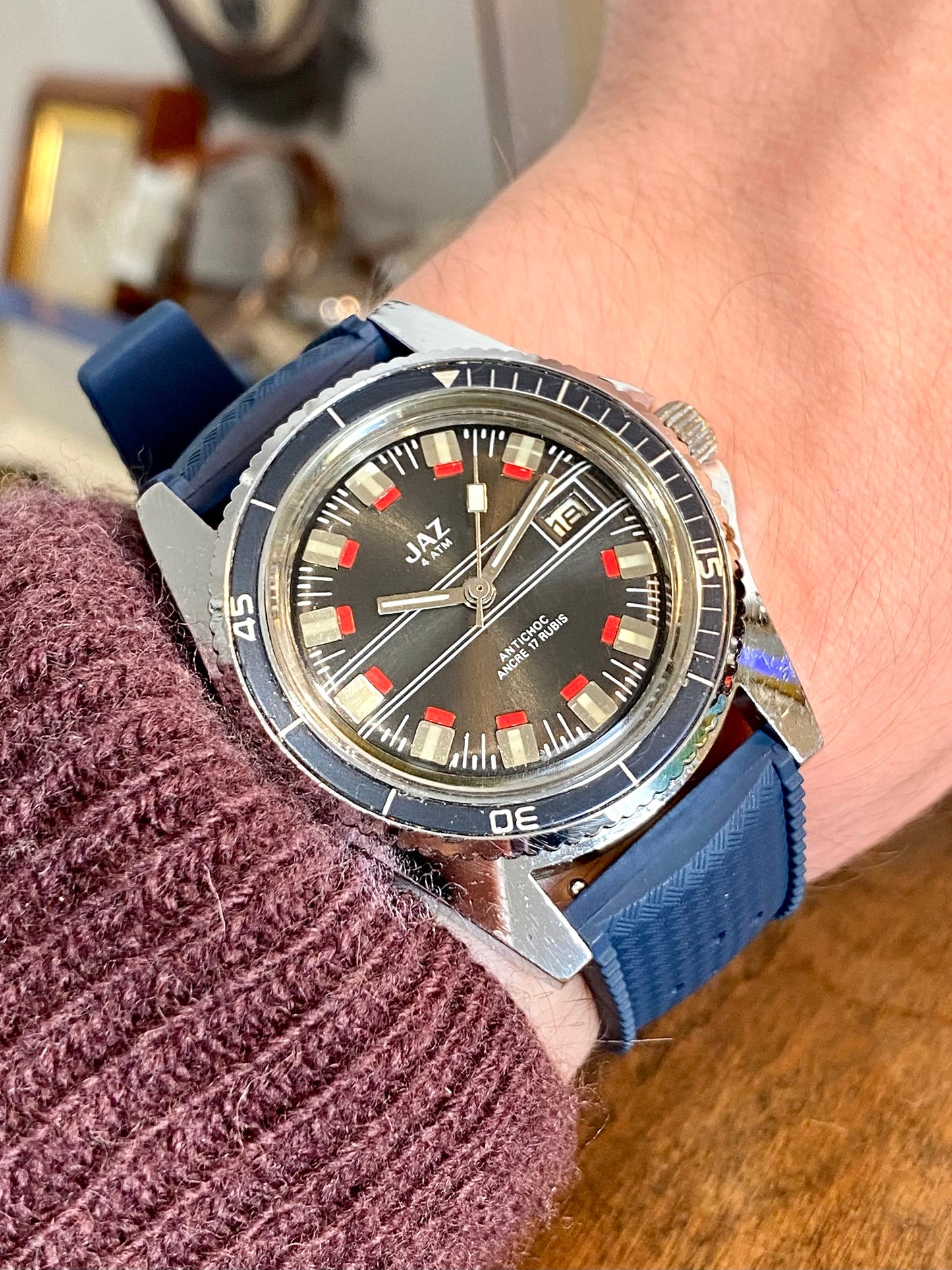 JAZ Montre Vintage De Plongée Mécanique 1970