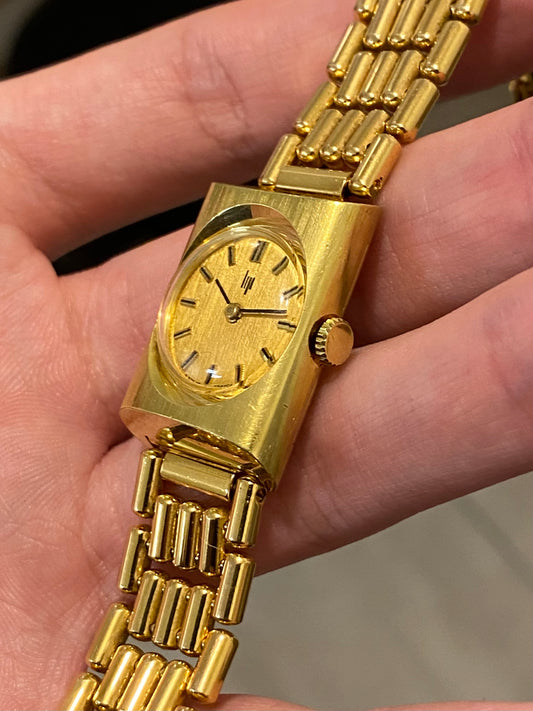 Montre Femme LIP Mécanique Plaqué Or 1960