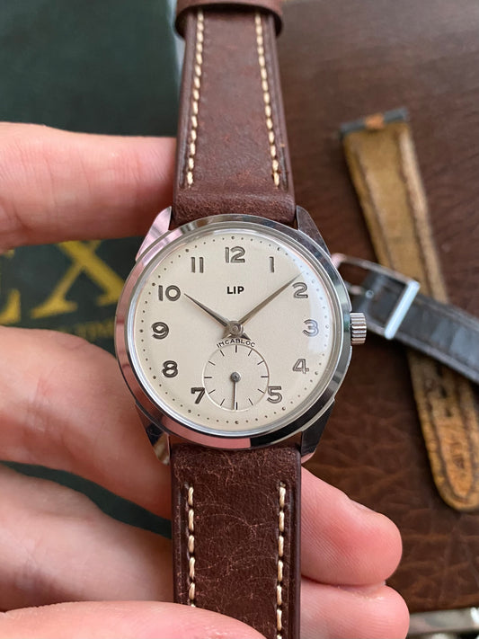 LIP France R25 Neuve de Stock NOS - Montre Vintage Mécanique 1960 + Bracelet