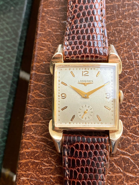Longines 23z 10k GoldFilled Carré - Montre Vintage Mécanique 1953
