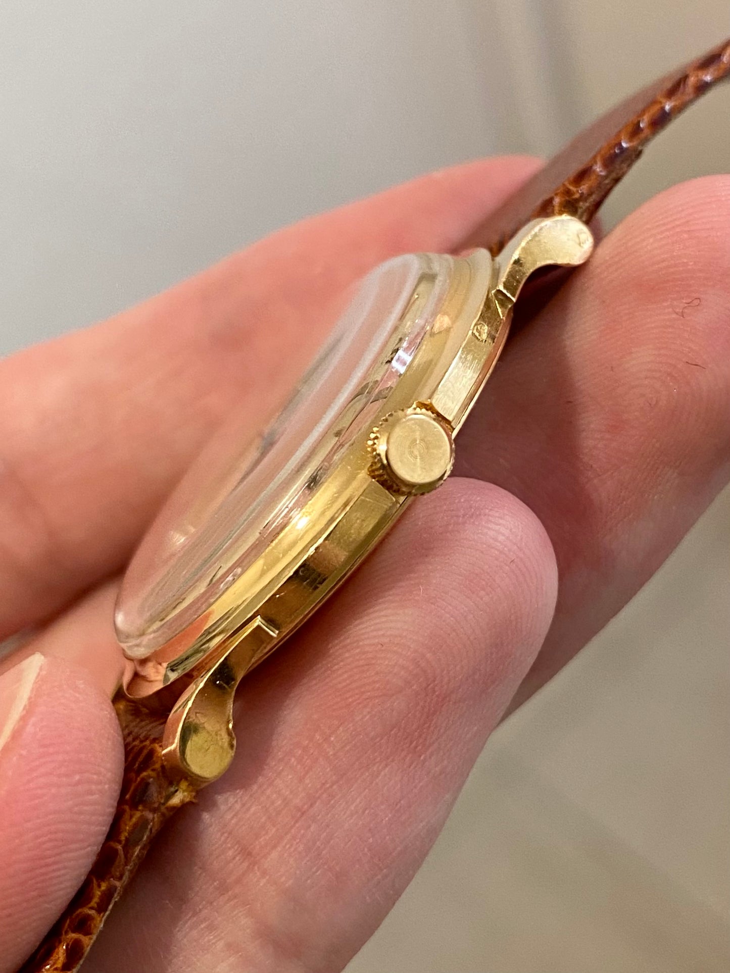 Jaeger-LeCoultre Fab. Suisse Or Jaune 18k 750/1000 Montre Vintage Mécanique Cal. P800/G 1950