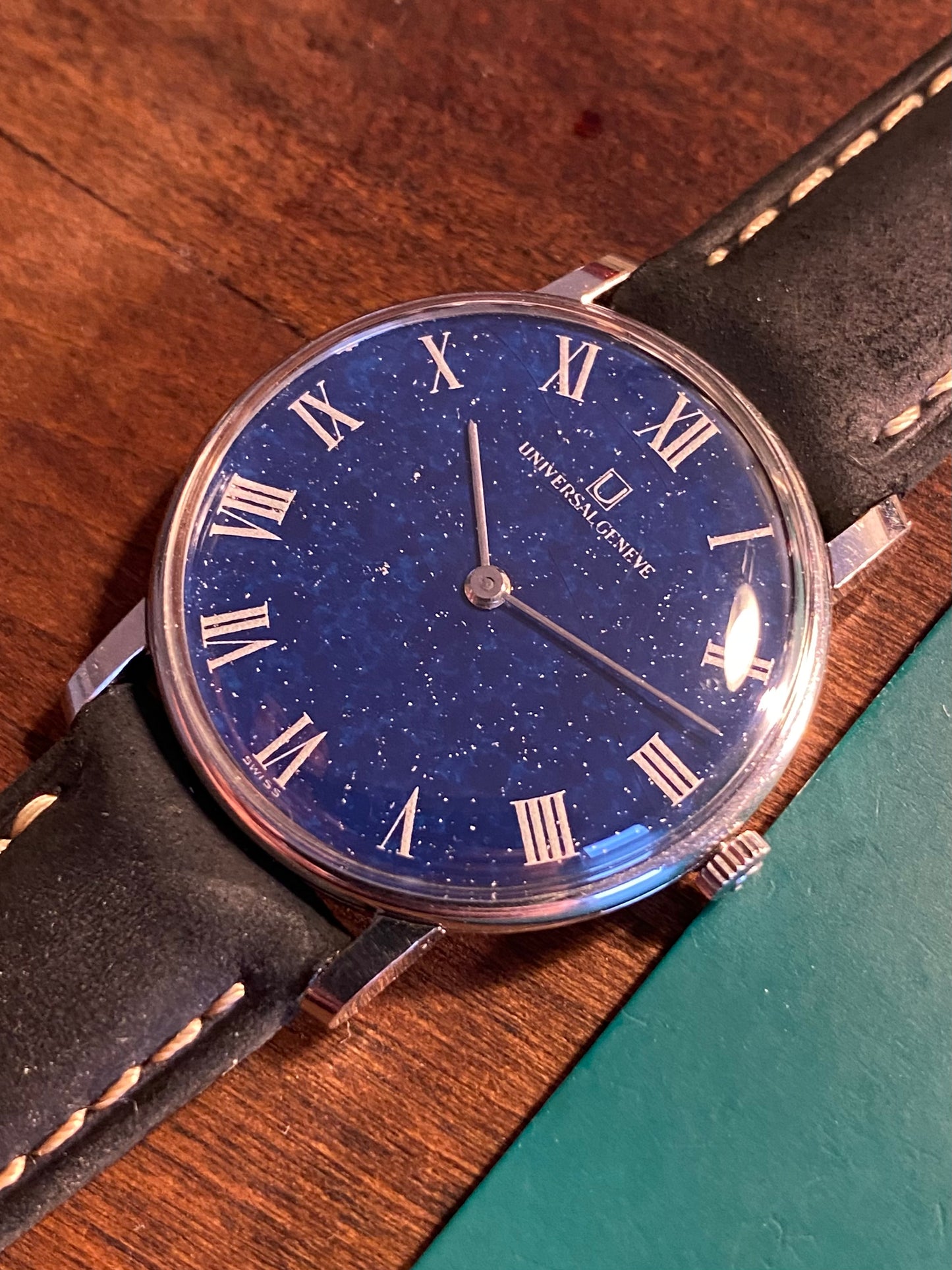 Universal Genève Lapis Lazuli Cal.42 Montre Vintage Mécanique 1960