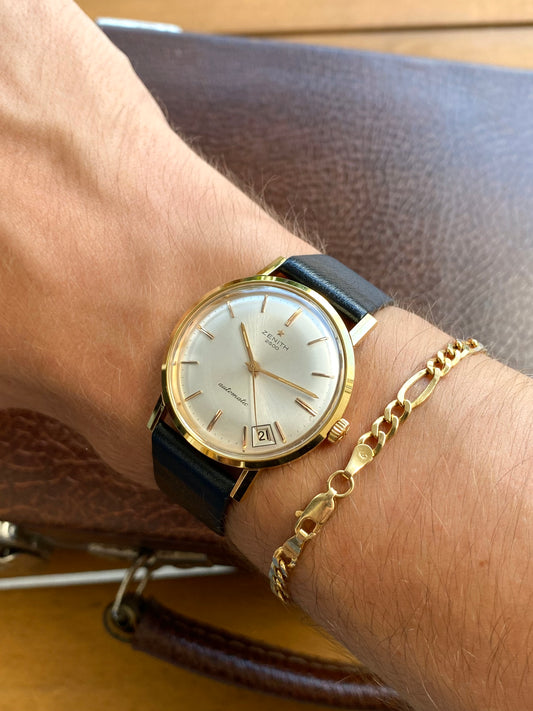 Zenith 2600 - Montre Vintage Automatique Cal. 2532 Mécanique Plaqué Or 1960