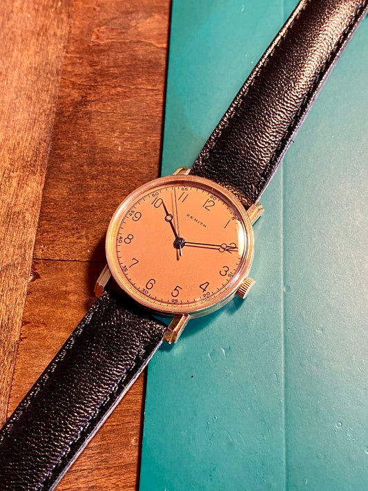 Zénith Or Rose 18k 750/1000 Art Déco Cal.106 Montre Vintage Mécanique 1940