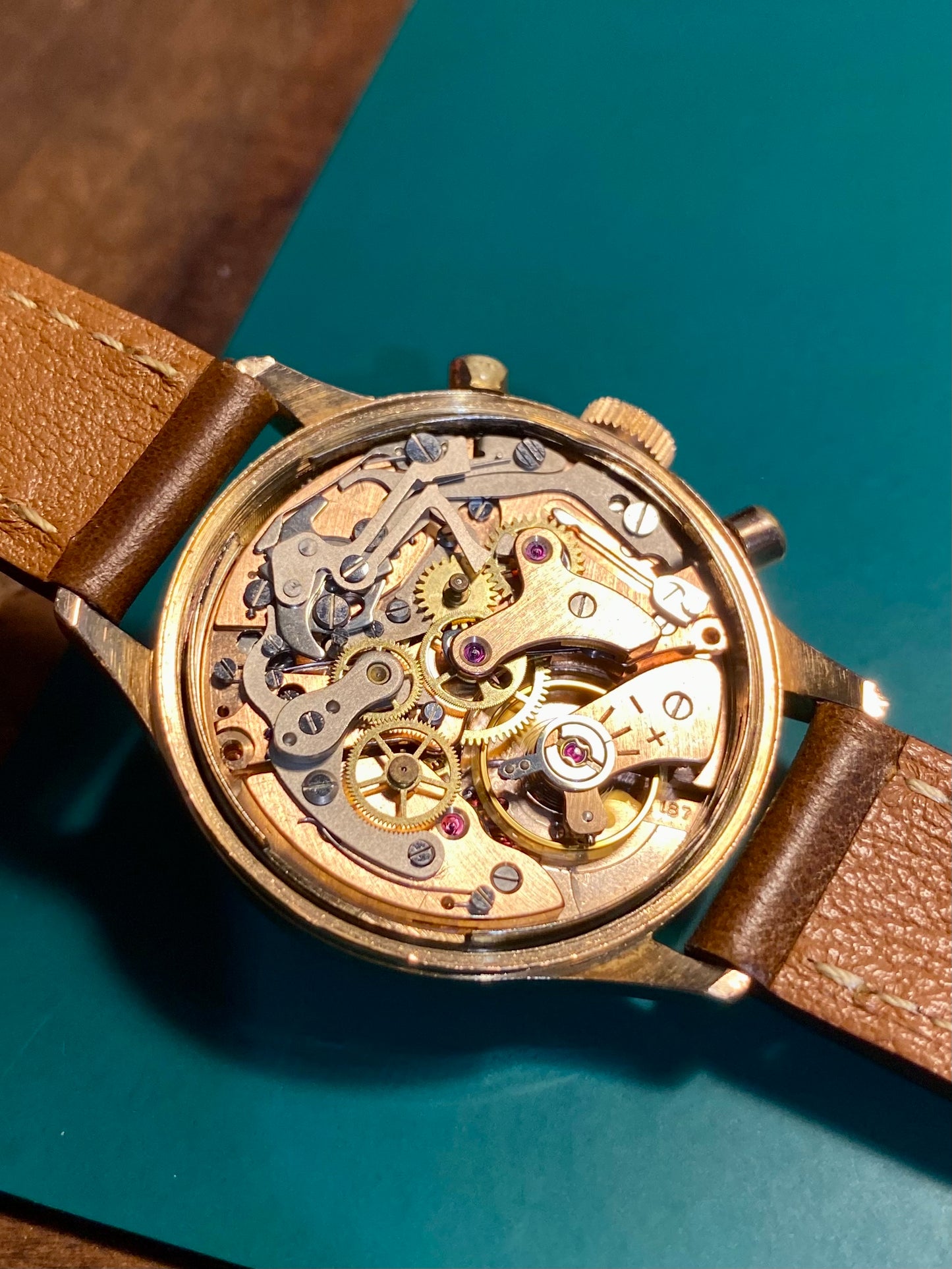 Elva Chronograph Landeron 187 Montre Vintage Mécanique 1960