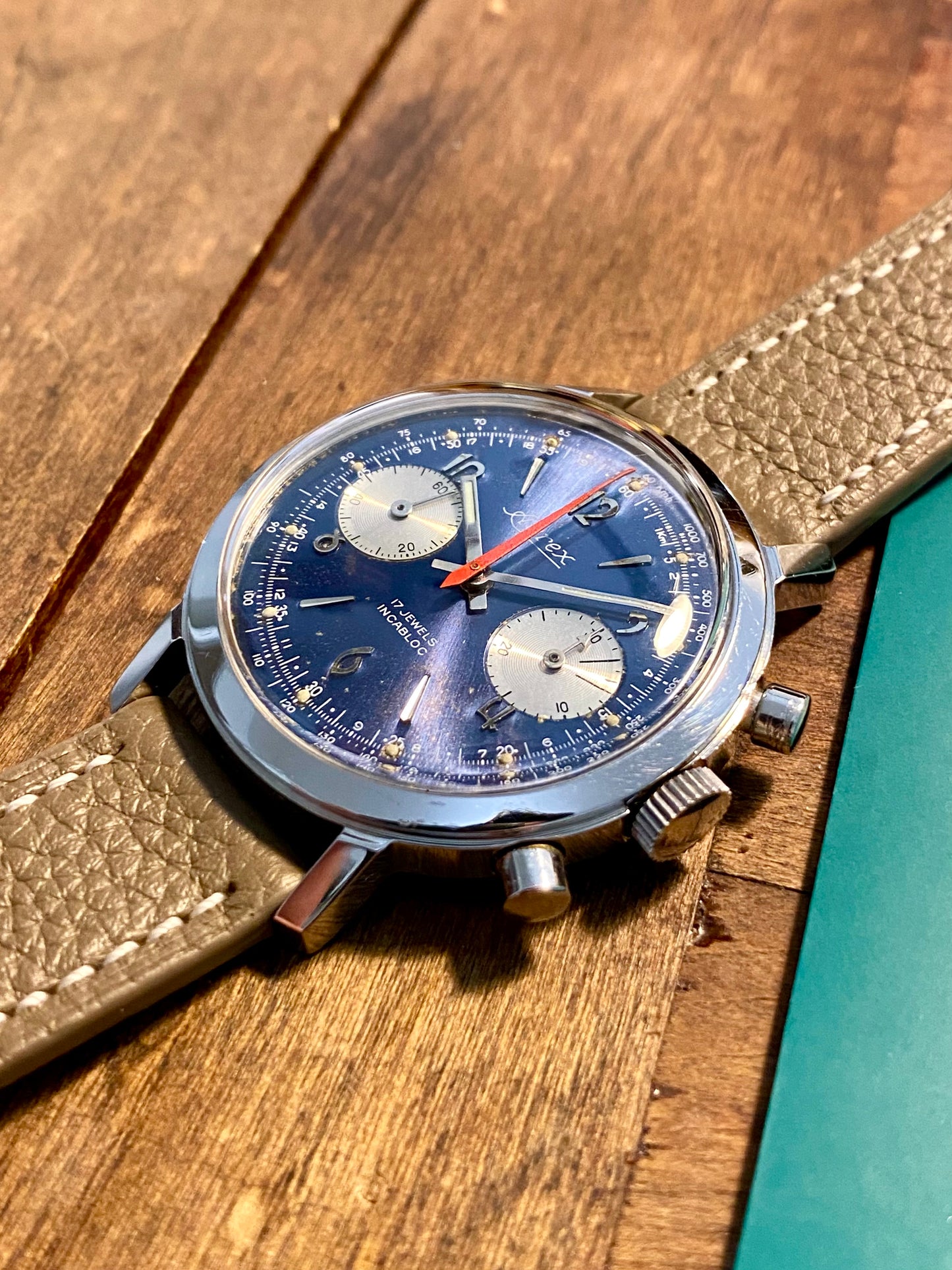 Aurex Chronographe Montre Vintage Mécanique Valjoux 7733 - 1970