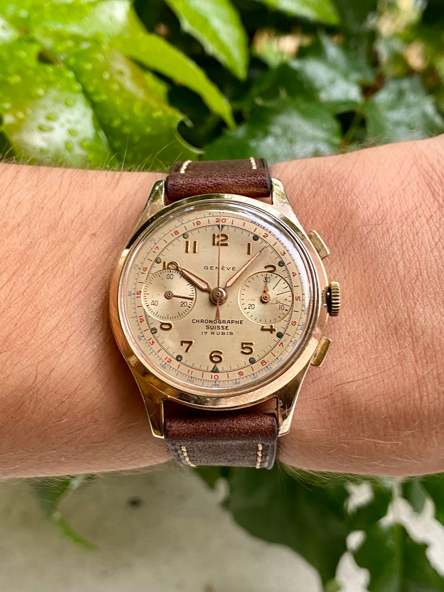 Chronographe Suisse - Genève - Montre Vintage Mécanique Landeron 149 - 1950