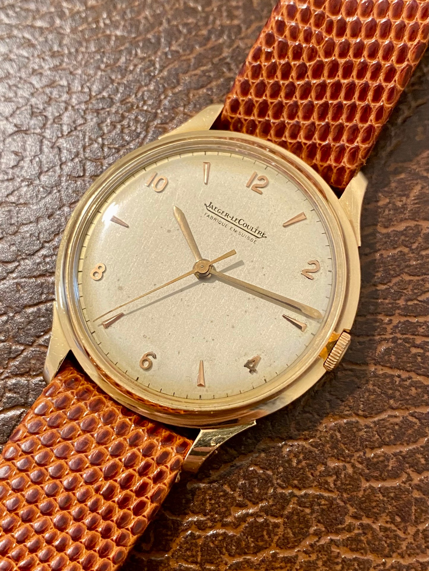 Jaeger-LeCoultre Fab. Suisse Or Jaune 18k 750/1000 Montre Vintage Mécanique Cal. P800/G 1950