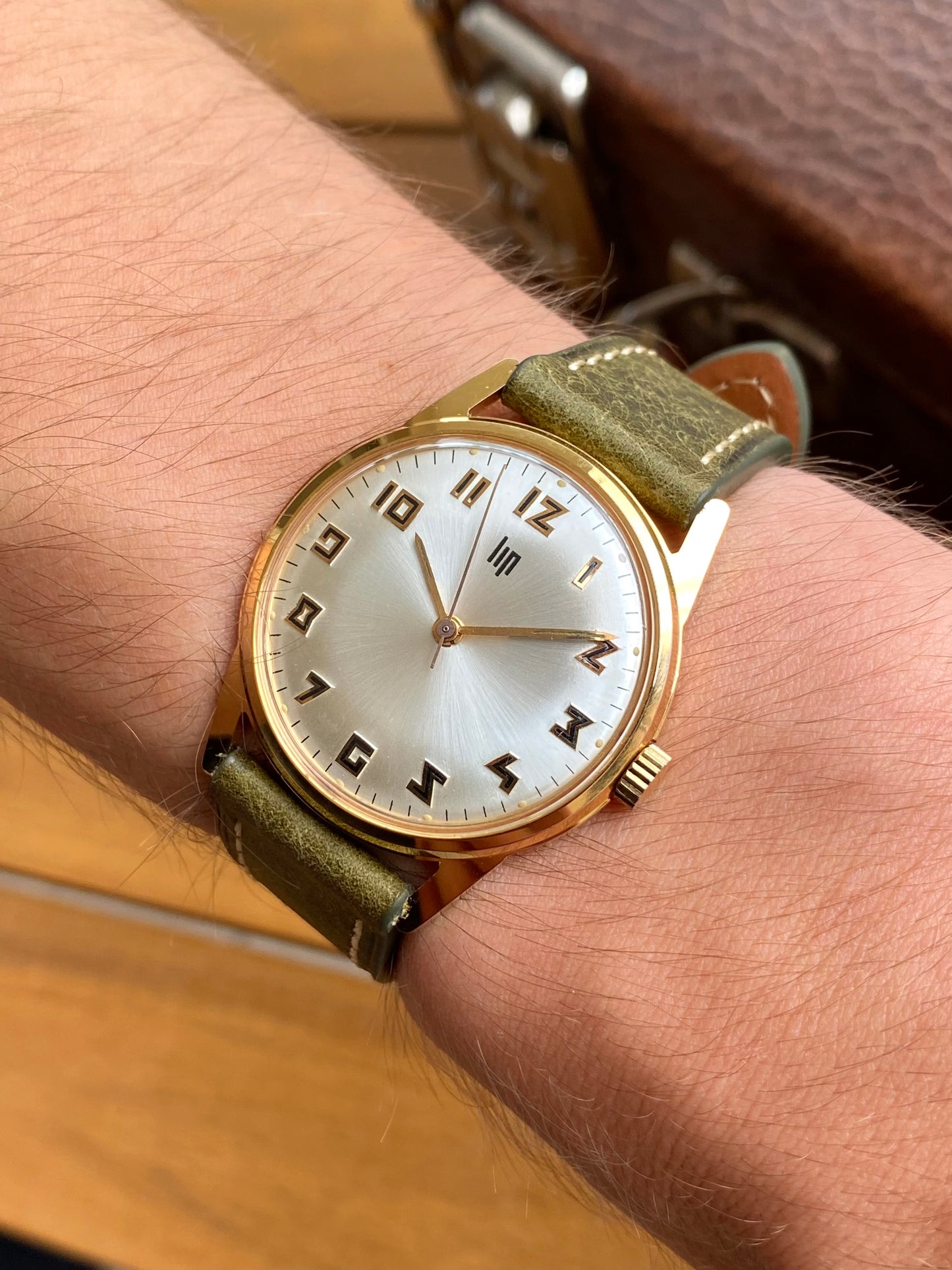 LIP Montre Française Vintage Mécanique RSC.553 Plaqué Or 1960