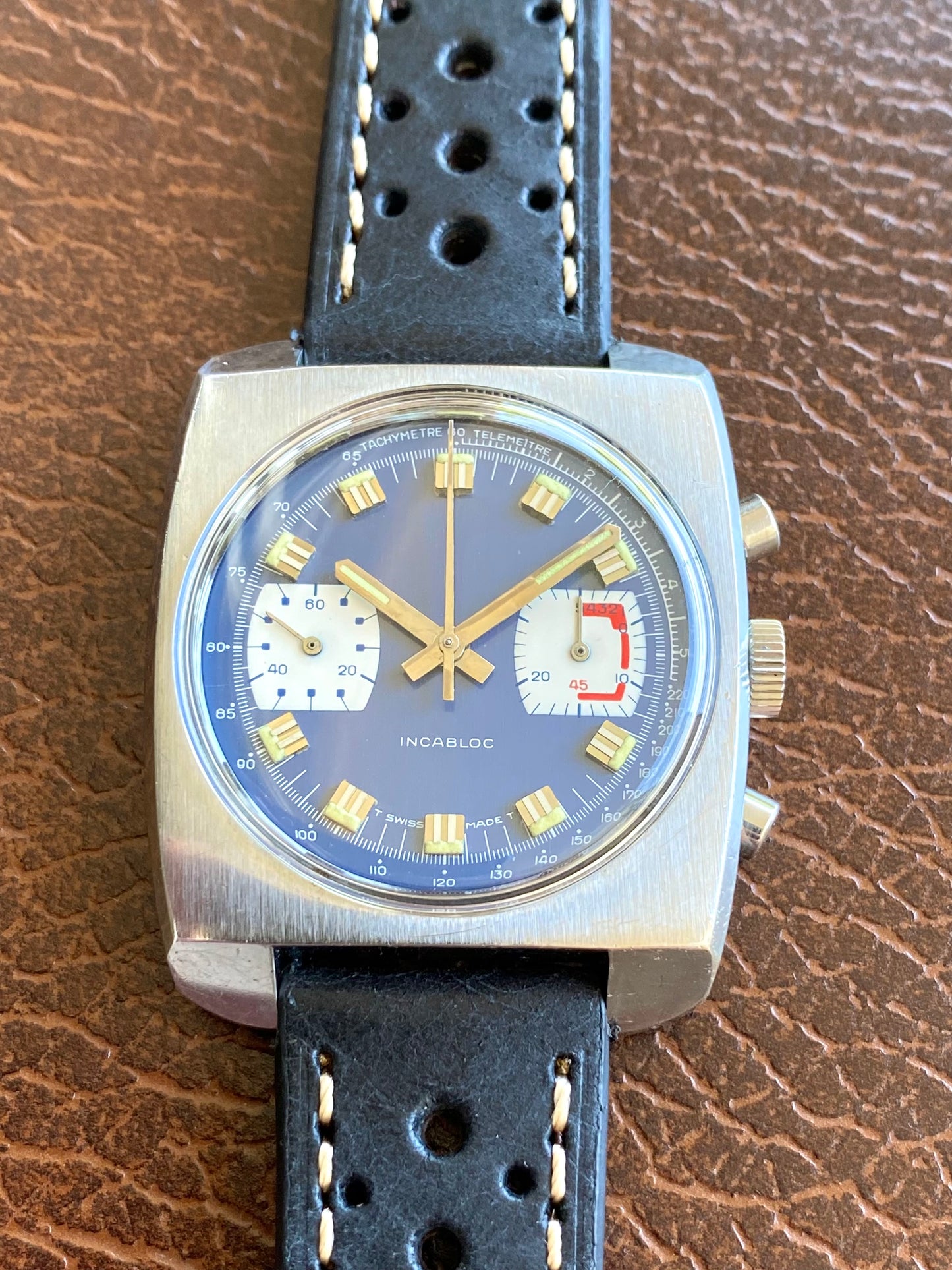 Valjoux 7733 Chronographe Suisse Anonyme - Montre Vintage Mécanique 1970