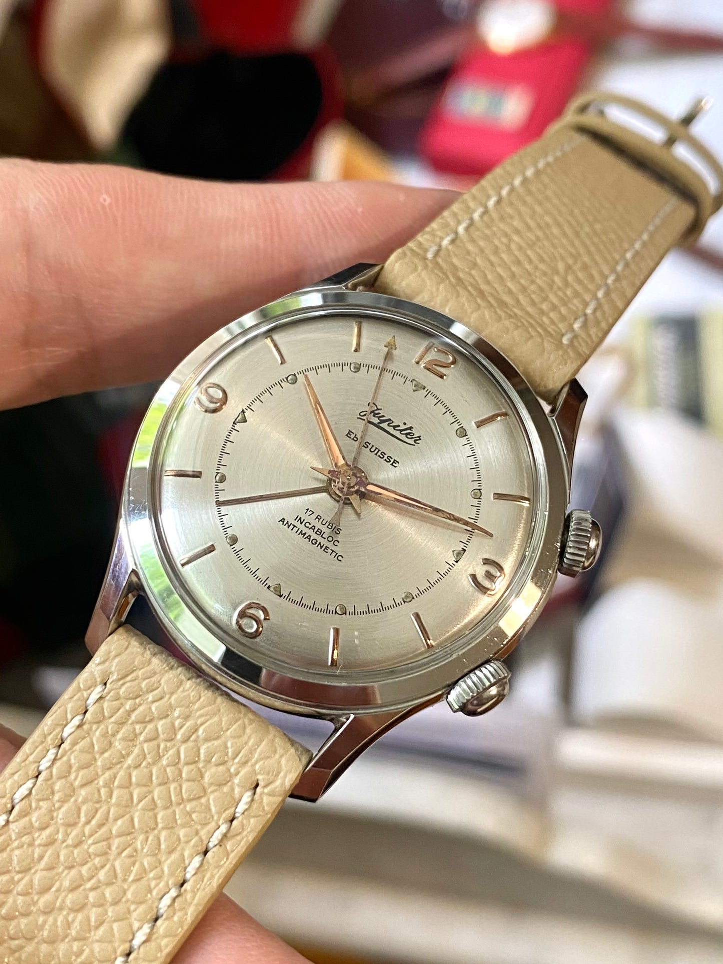 Jupiter Montre Ébauche Suisse Sonnerie Alarm AS.1475 Vintage Mécanique 1960