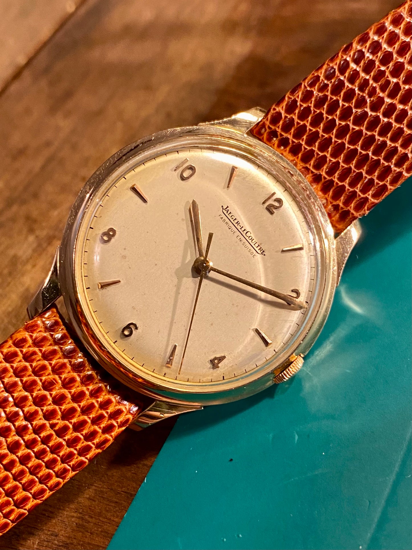 Jaeger-LeCoultre Fab. Suisse Or Jaune 18k 750/1000 Montre Vintage Mécanique Cal. P800/G 1950