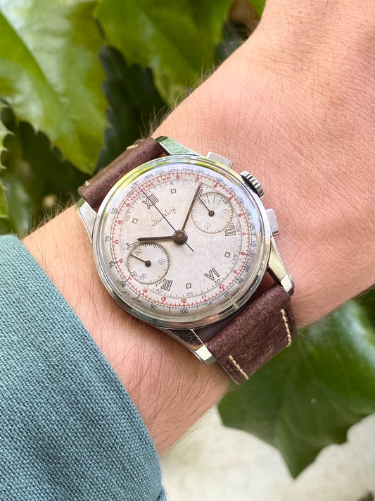 RÉSERVÉE : Breitling Chronographe Montre Vintage Mécanique Ref. 782 - 1944