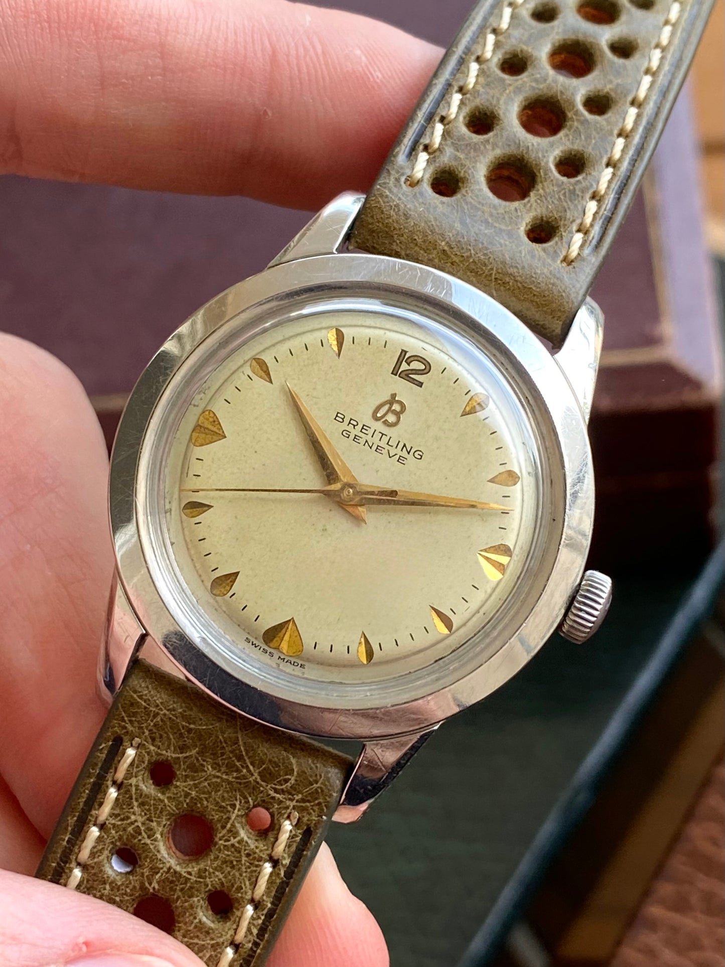 Breitling Genève 2907 - Montre Suisse Vintage Mécanique en Acier - Calibre FHF 28 - 1960