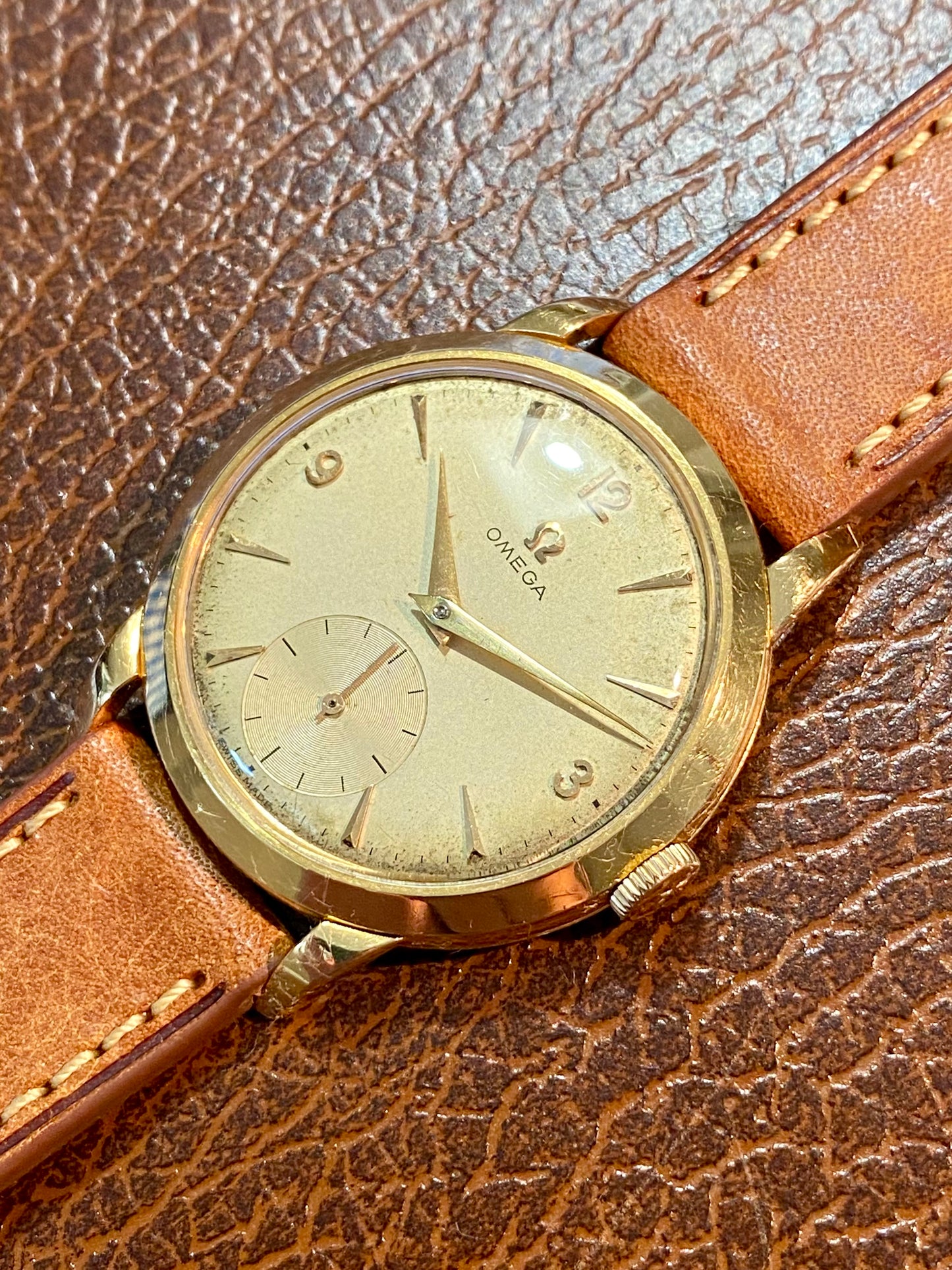 Omega Montre Vintage Mécanique en Or Rose 18k - 750/1000 Ref.2684 Cal.268 1954
