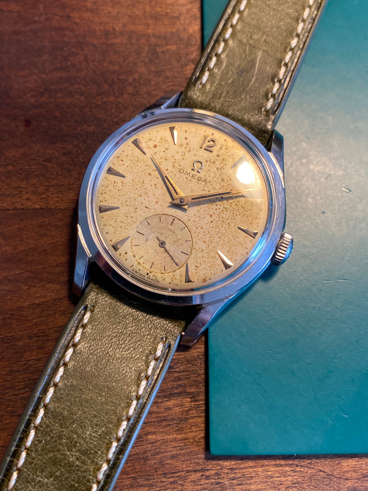 Omega 2639 -15 Montre Vintage Mécanique Militaire Style Cal.266 1953