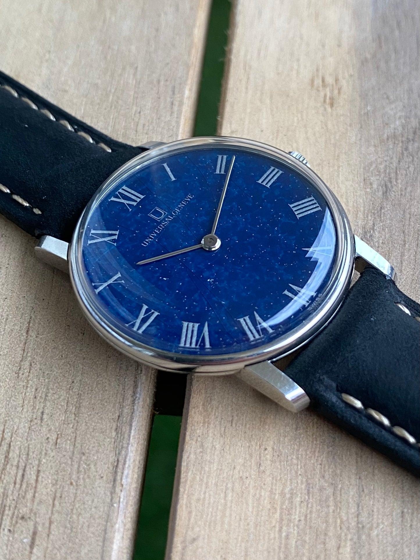 Universal Genève Lapis Lazuli Cal.42 Montre Vintage Mécanique 1960