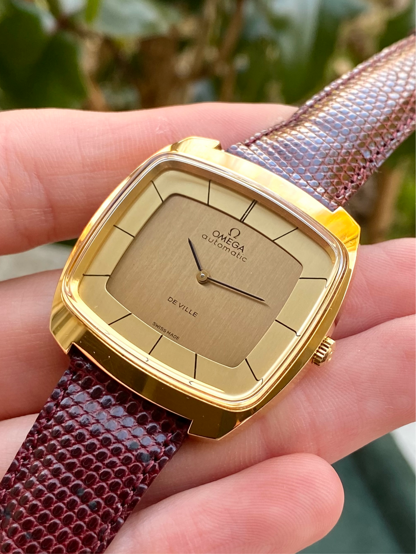 Omega DeVille Automatic "TV" 151.0051 Montre Vintage Mécanique Cal.711 Plaqué Or 1973