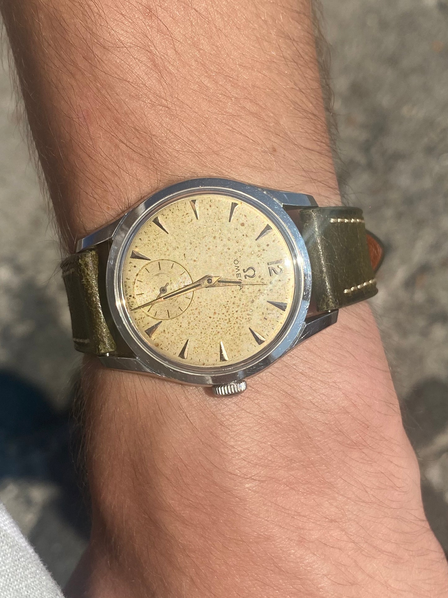 Omega 2639 -15 Montre Vintage Mécanique Militaire Style Cal.266 1953