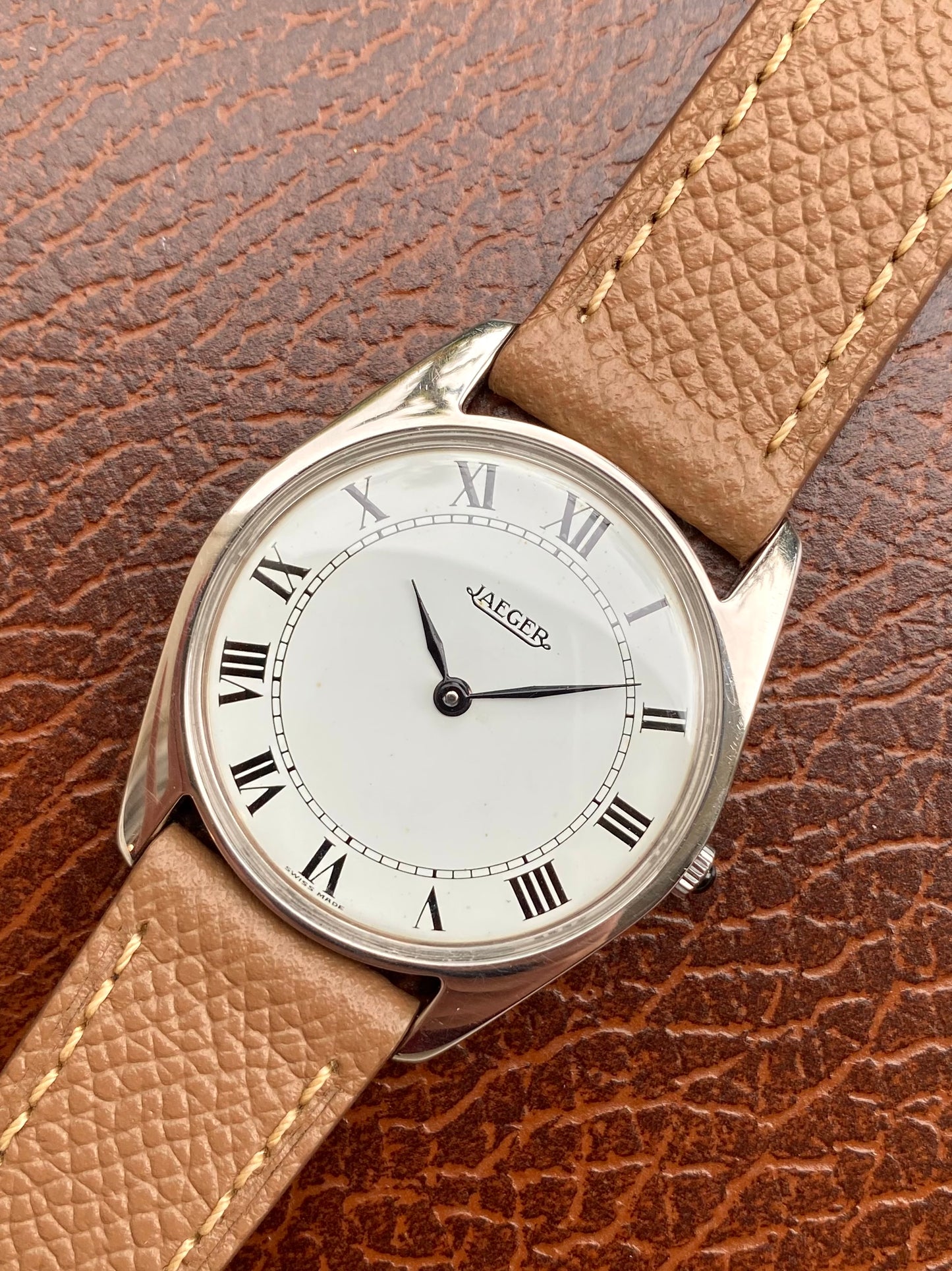 Jaeger Extra Fine Montre Vintage Mécanique Slim Mécanique Peseux 7001 - 1960