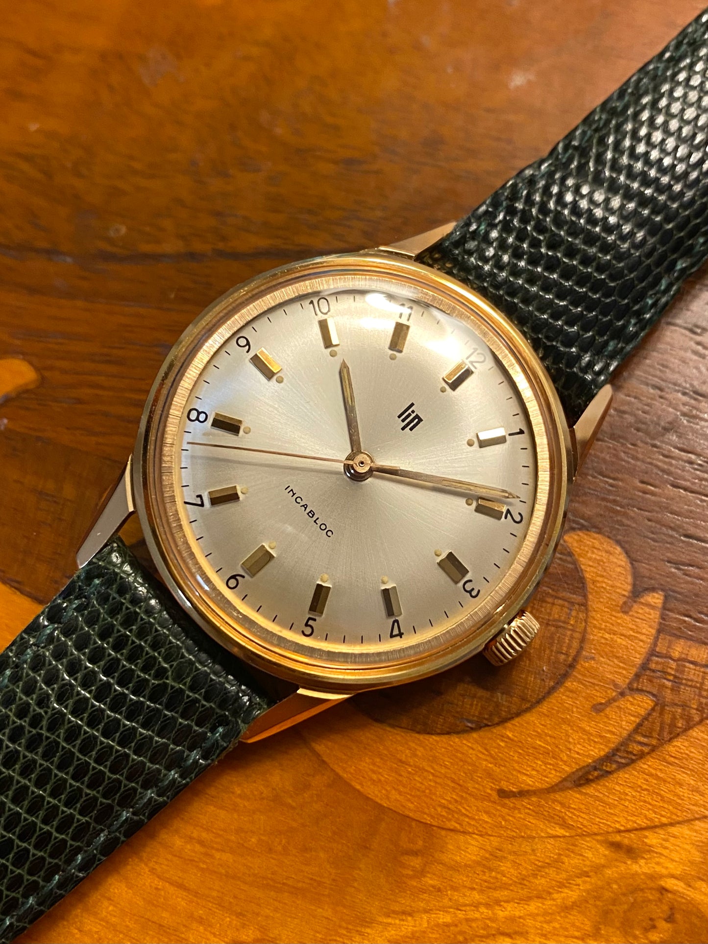 LIP Montre Vintage Mécanique Cal. R136f Plaqué Or 1960