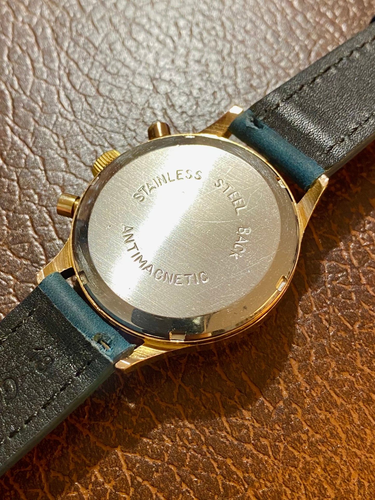 Regilux Chronographe Ébauche Suisse Montre Vintage Mécanique Landeron 248 Plaqué Or 1960