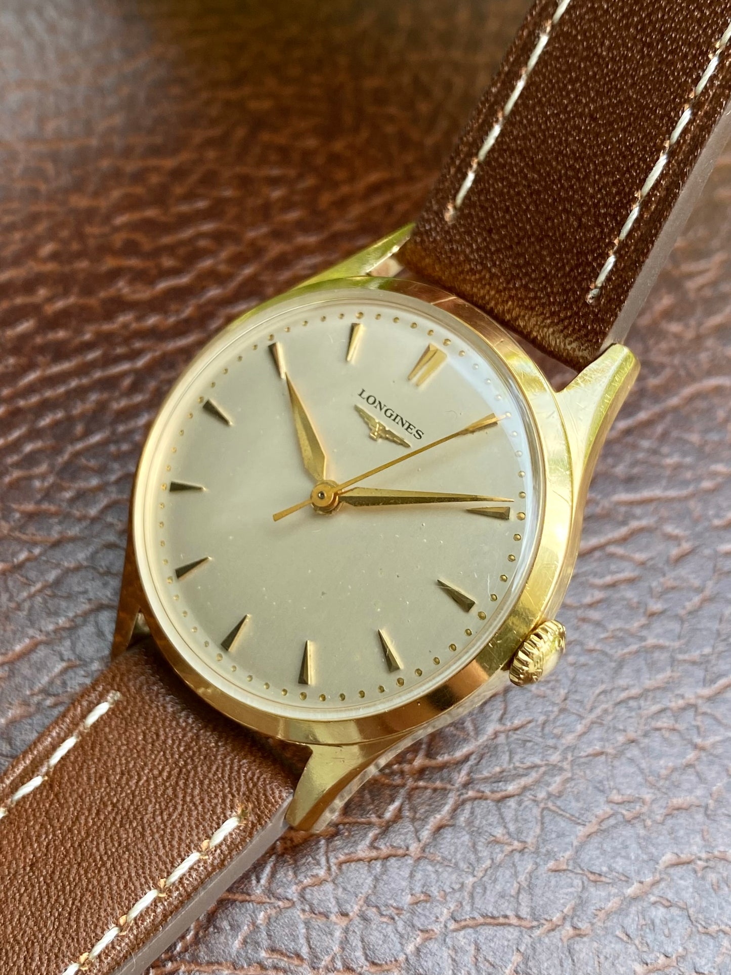 Longines Or Jaune 18k 750/1000 Montre Vintage Mécanique Cal. 23.ZS - 1955