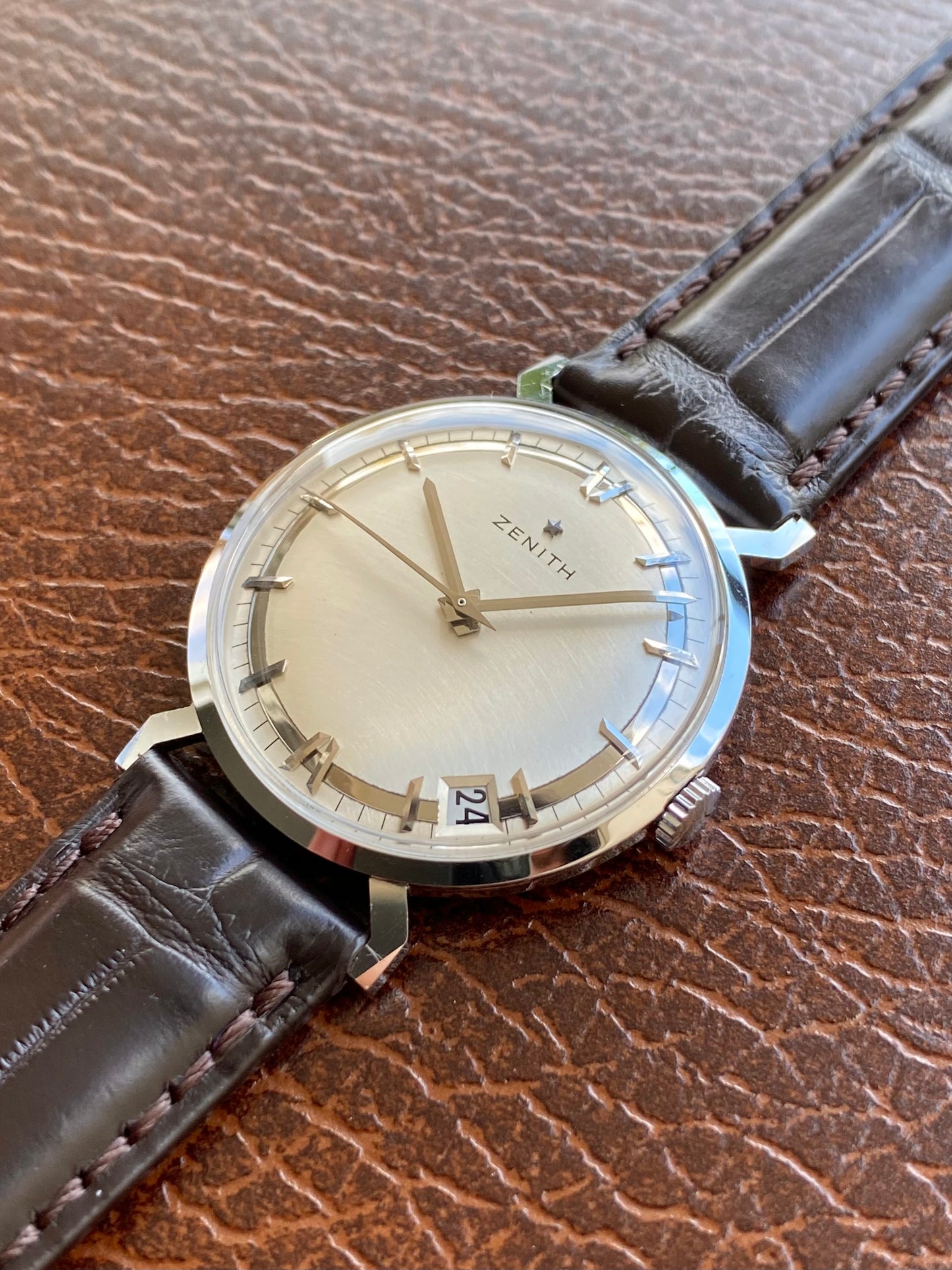 Zenith NOS Neuve De Stock Cal.2532 Spyder Lugs - Montre Vintage Mécanique 1960