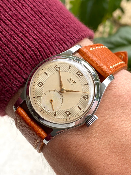 LIP Elgiloy PareChoc R25 Montre Vintage Mécanique France 1960