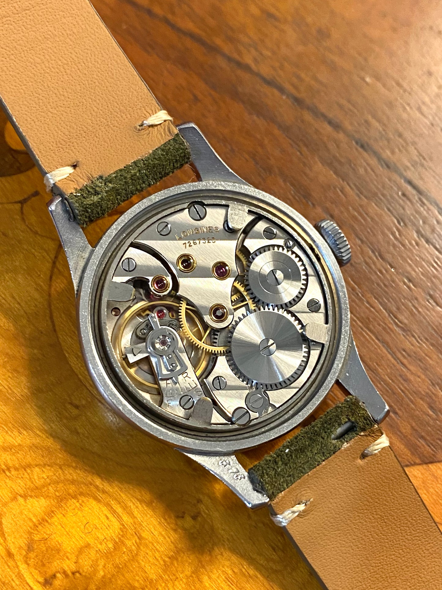 Longines 12.68z Ref.23439 Montre Vintage Militaire "Sei Tacche" Mécanique Acier 1947