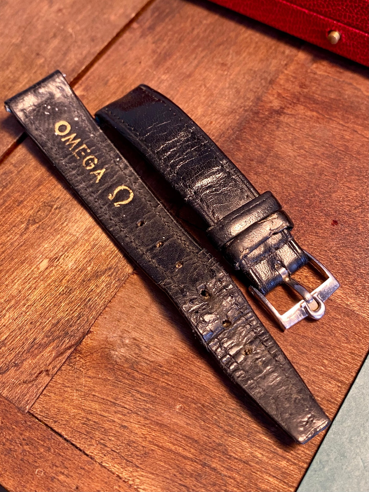 Omega Rectangle 111.057 Montre Vintage 620 Mécanique + Boîte Bracelet & Boucle Omega