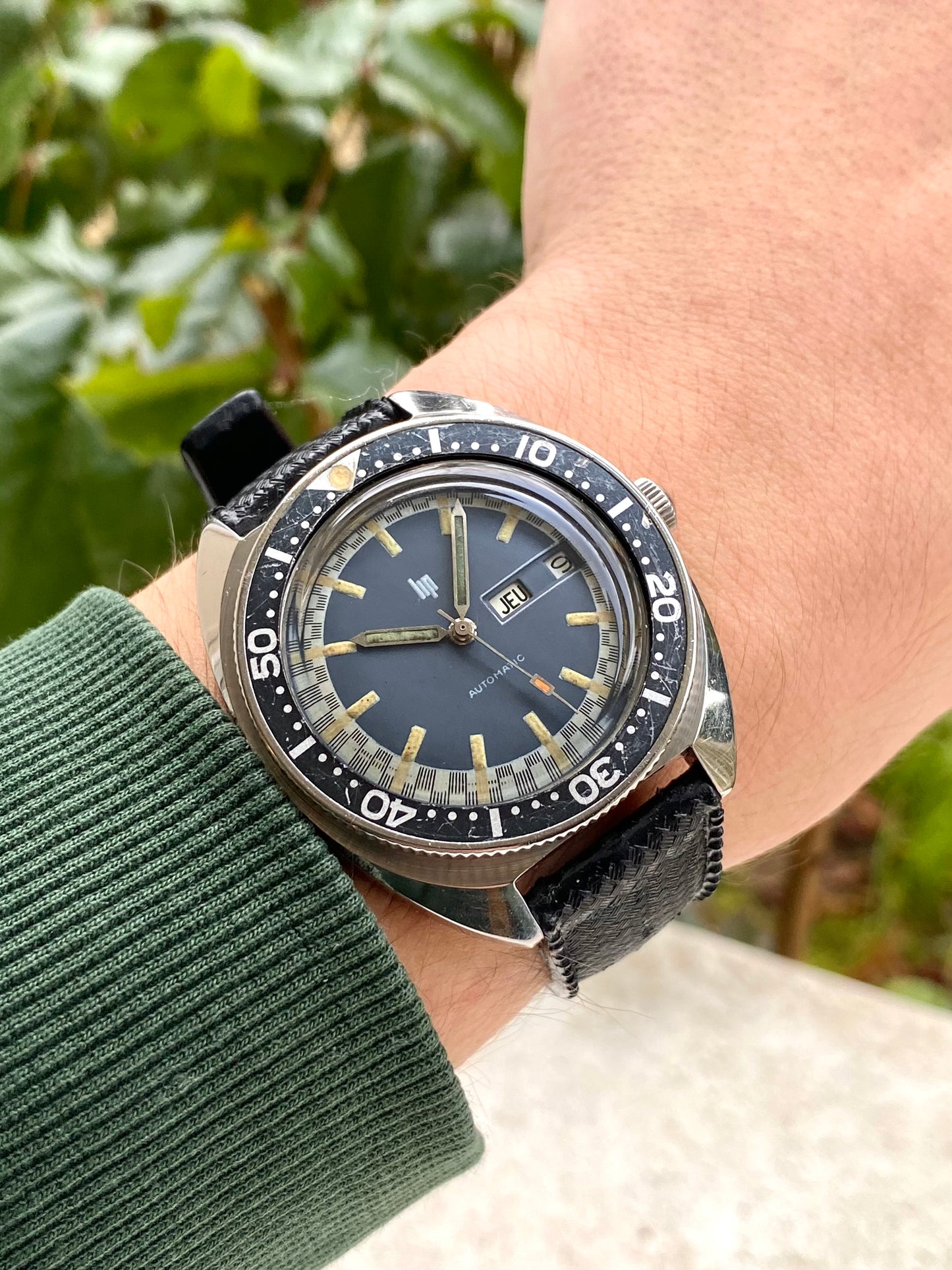 LIP Diver Automatic Jour/Date 41mm Oversize Montre Vintage de Plongée 1960