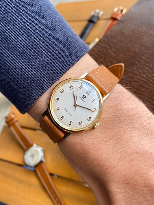 Omega Genève Cal.601 Plaqué Or Montre Vintage Mécanique Ref. 131.018 - 1967
