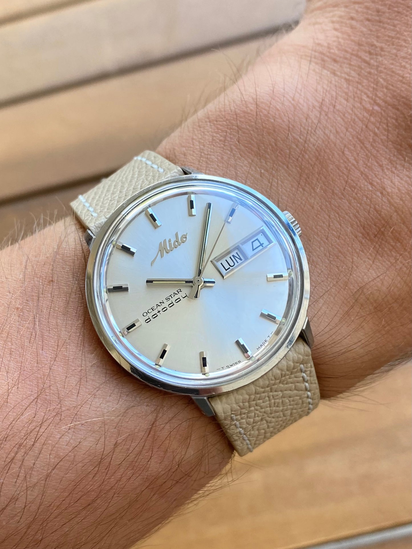 Mido OceanStar DateDay Automatic - Montre Vintage Suisse Mécanique 1147OCD - 1970 + Écrin
