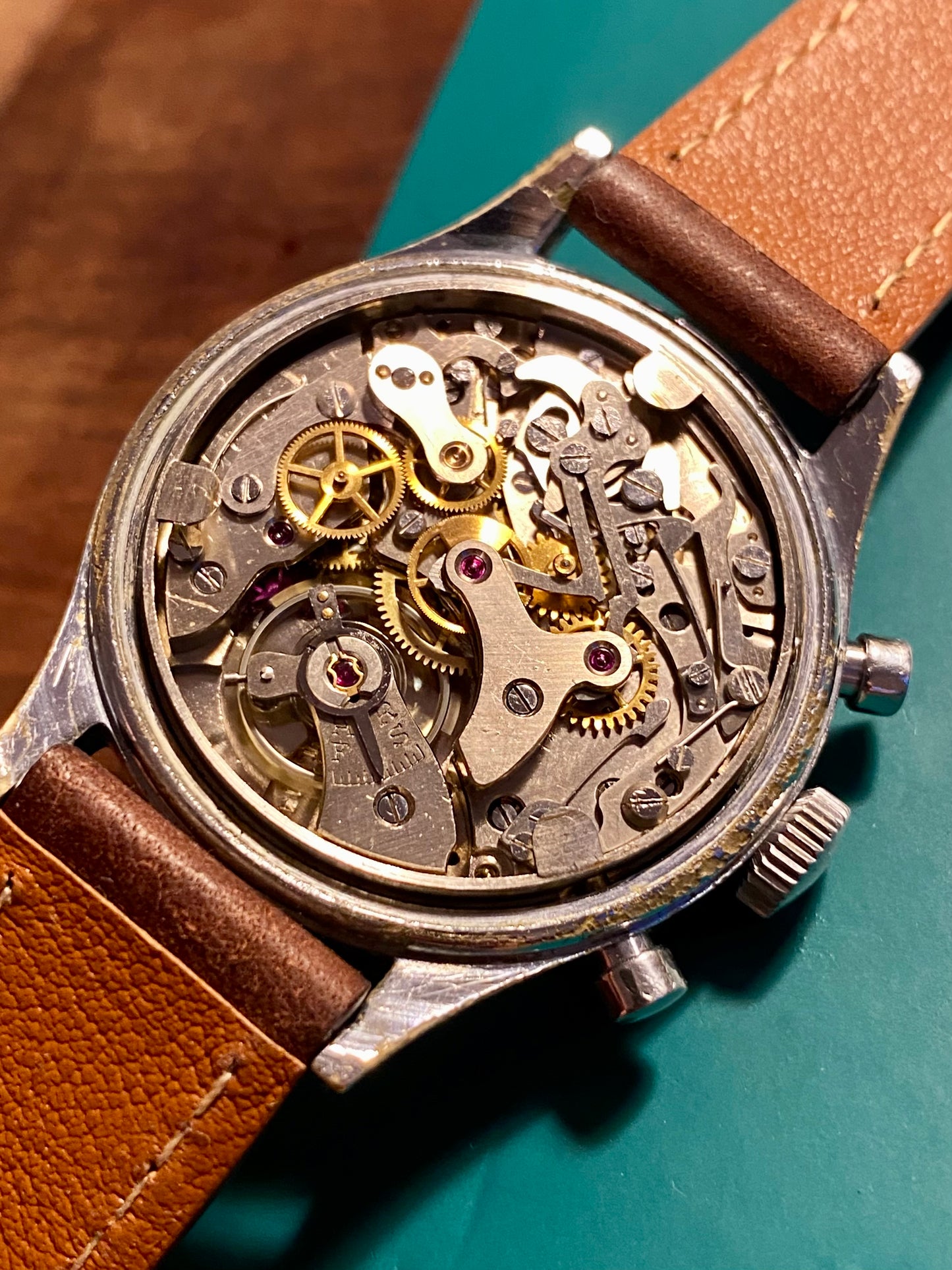 Fidelius Genève Montre Chronographe Landeron 149 Jumbo Size 37,7mm 1960