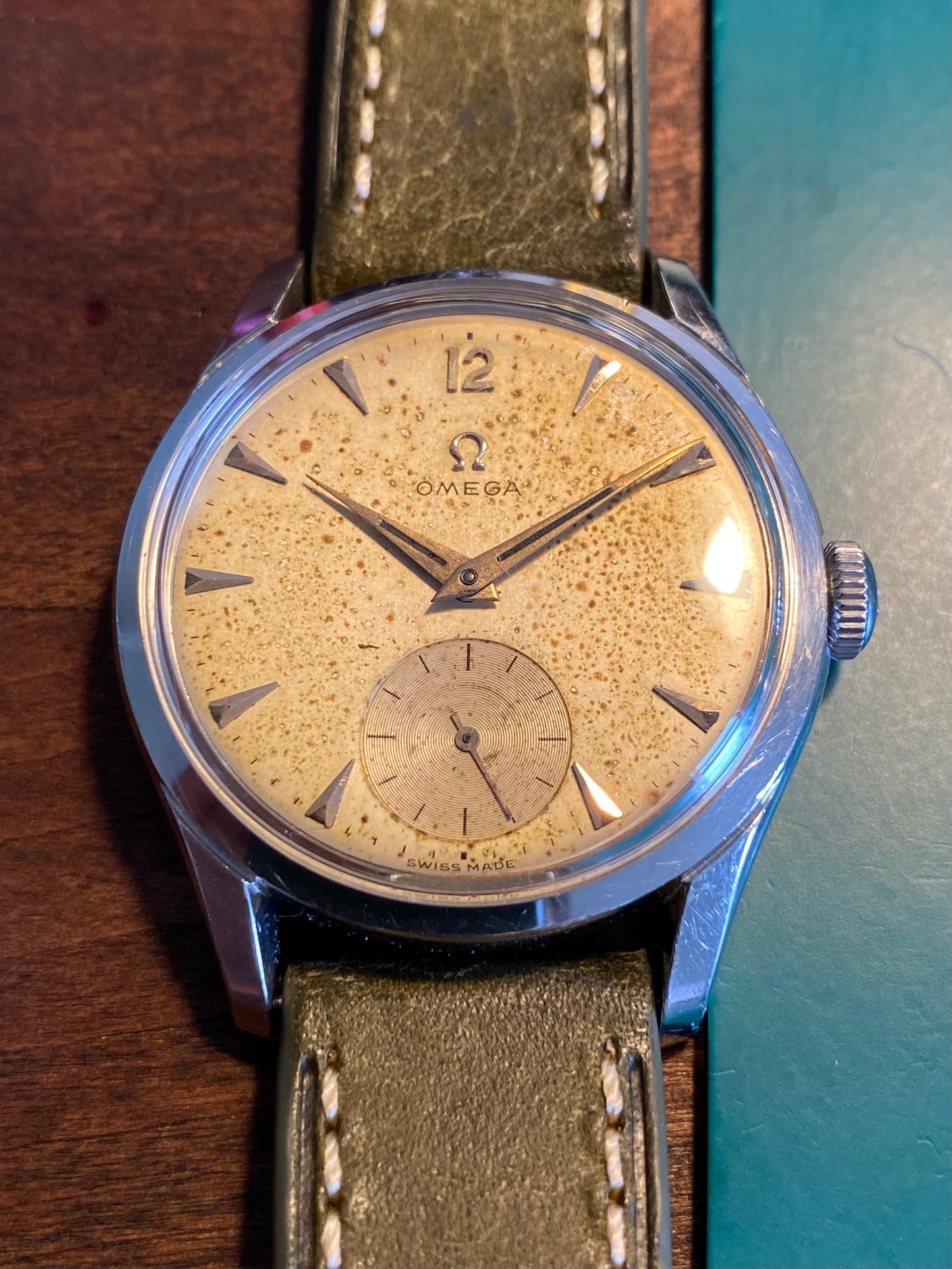 Omega 2639 -15 Montre Vintage Mécanique Militaire Style Cal.266 1953