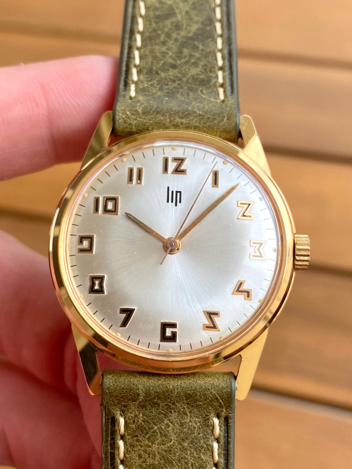 LIP Montre Française Vintage Mécanique RSC.553 Plaqué Or 1960
