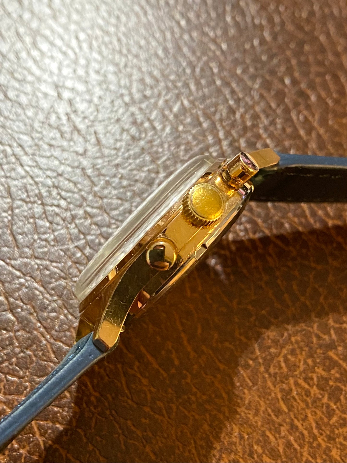 Regilux Chronographe Ébauche Suisse Montre Vintage Mécanique Landeron 248 Plaqué Or 1960