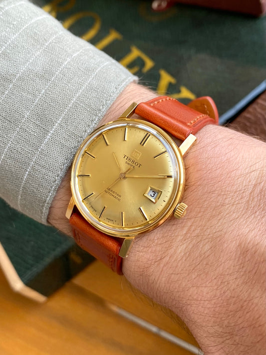 Tissot Seastar Automatic Date - Plaqué Or Cal. 2481 Montre Vintage Mécanique 1960