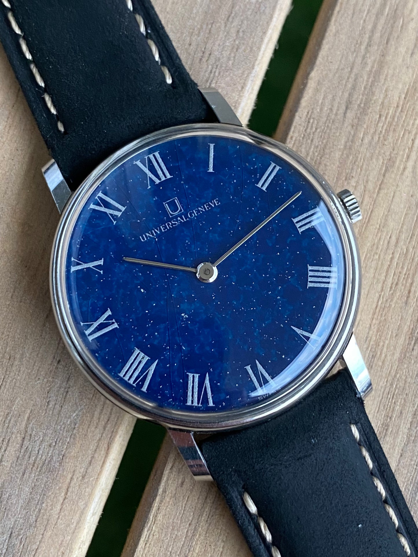 Universal Genève Lapis Lazuli Cal.42 Montre Vintage Mécanique 1960