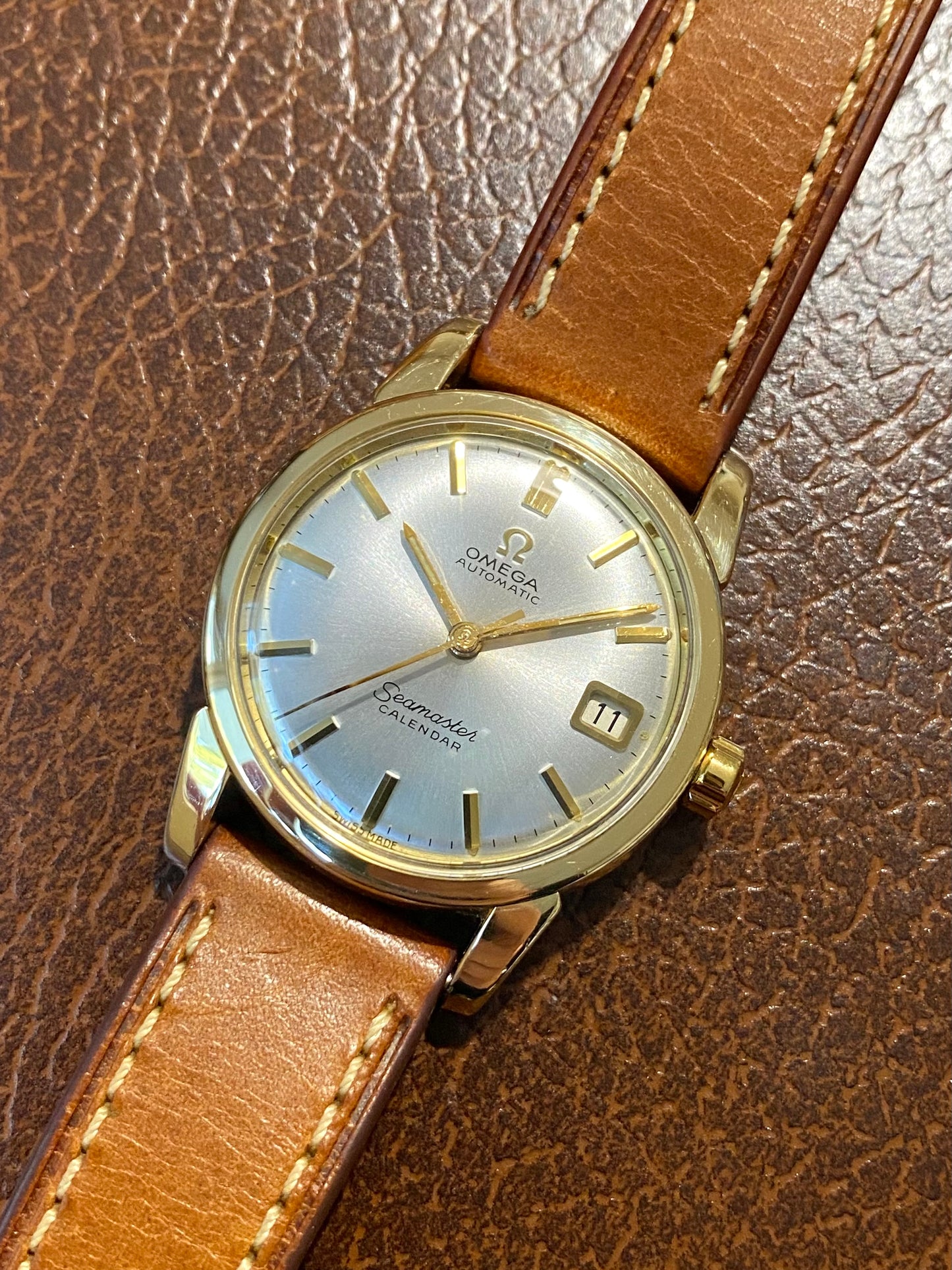 Omega Seamaster Calendar Automatic - Cal.503 Ref.2849 Montre Vintage Mécanique Plaqué Or