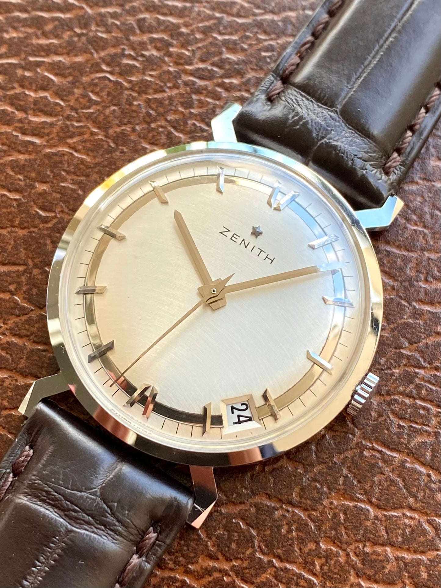 Zenith NOS Neuve De Stock Cal.2532 Spyder Lugs - Montre Vintage Mécanique 1960