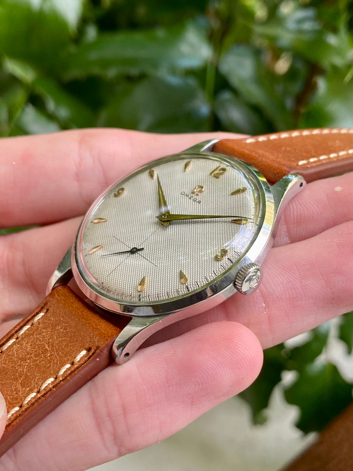 Omega Jumbo 37,8mm Cadran Nid d’Abeille "Honey Comb" Montre Vintage Mécanique Cal.265 Réf.2609-7 - 1951