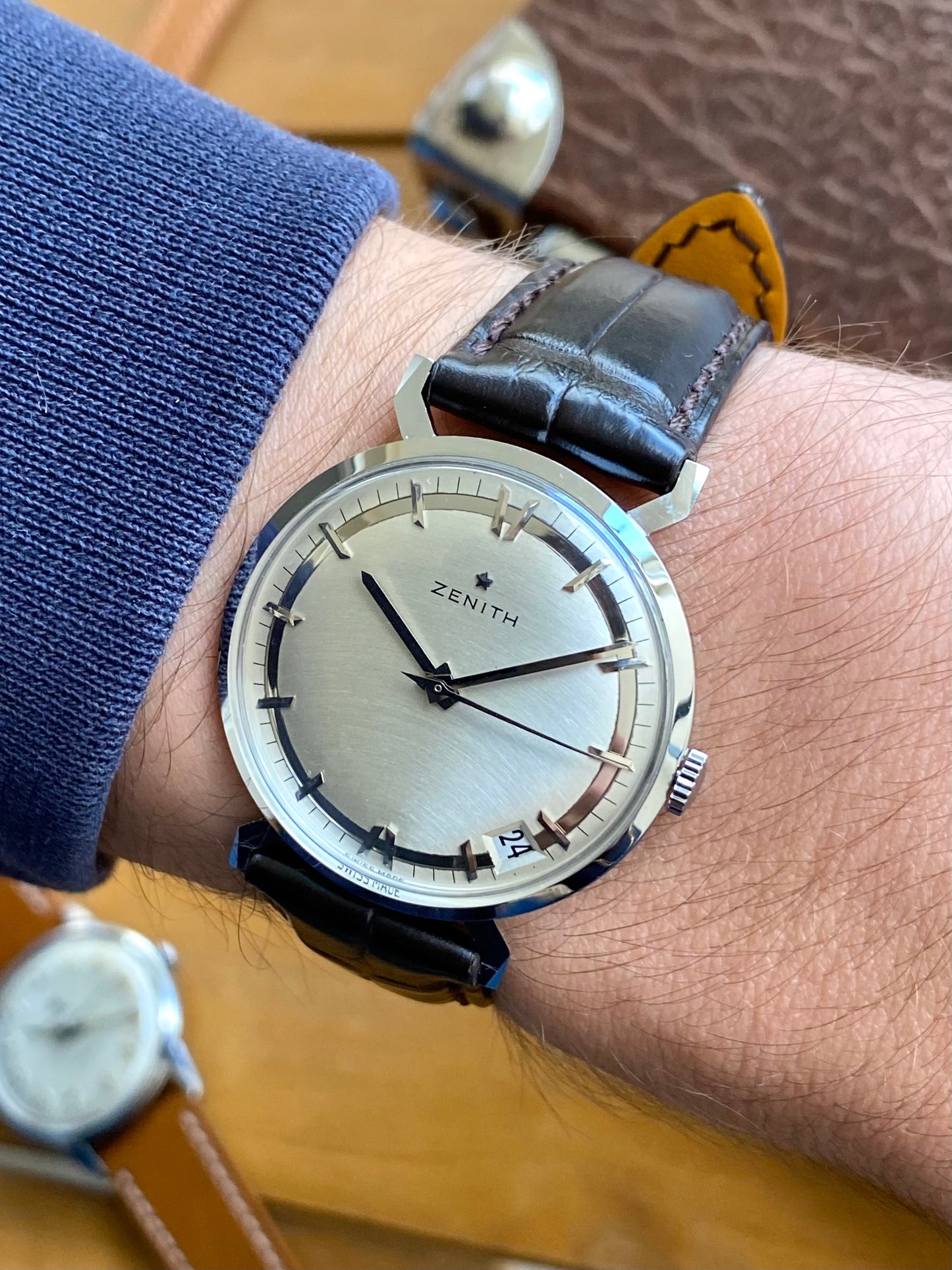Zenith NOS Neuve De Stock Cal.2532 Spyder Lugs - Montre Vintage Mécanique 1960