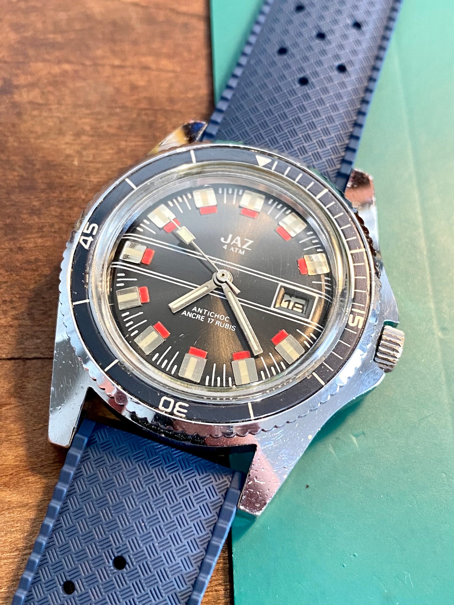 JAZ Montre Vintage De Plongée Mécanique 1970