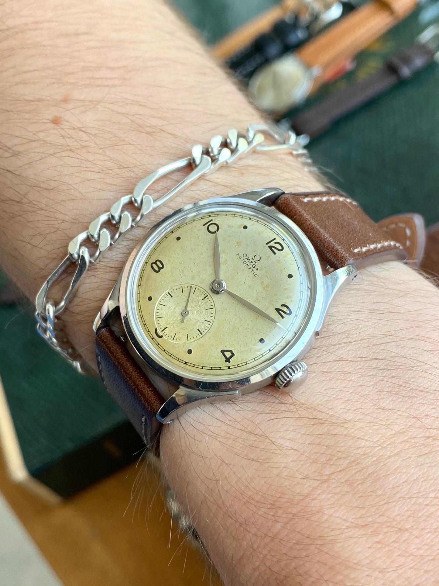 Omega Bumper Automatic Ref. 2375 Montre Vintage Mécanique Patinée 28.10RA - 1945